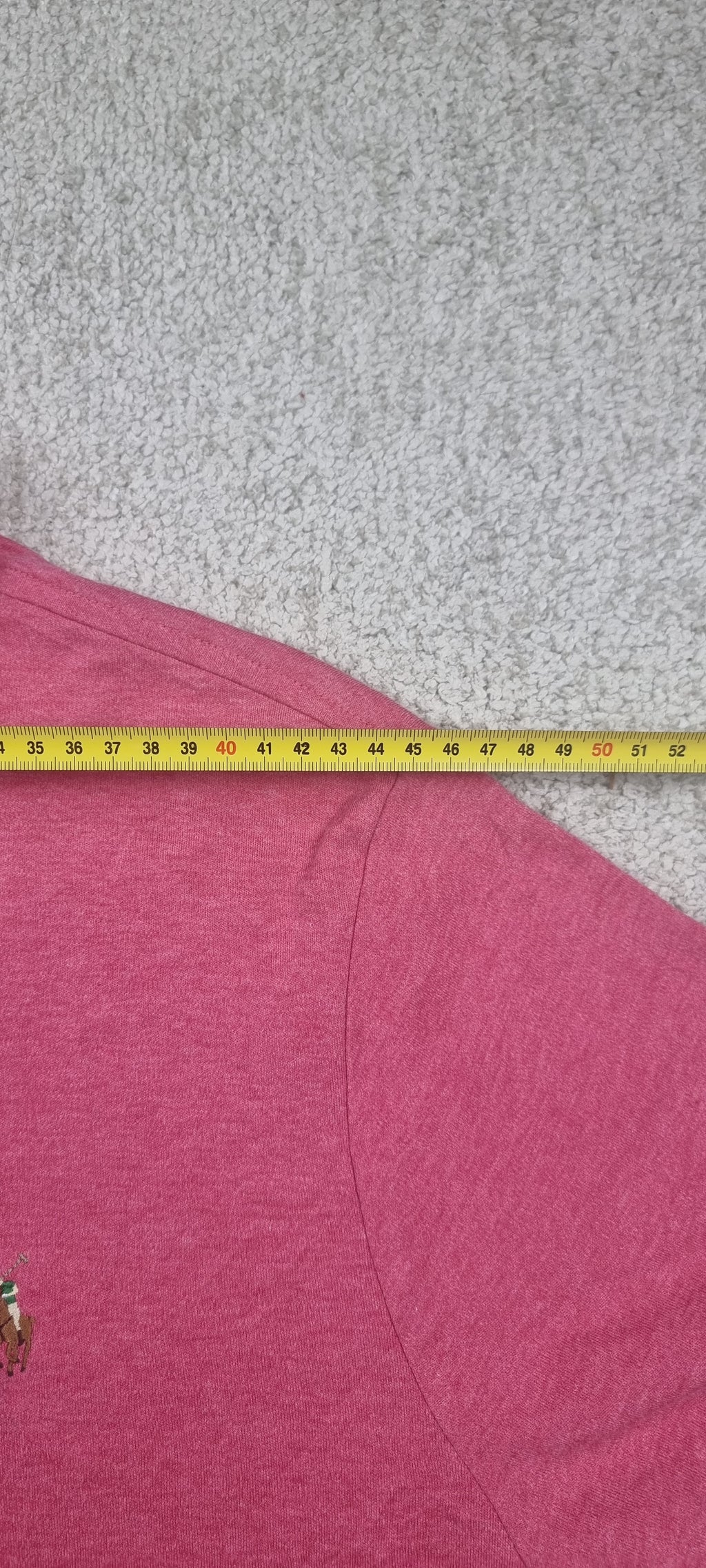 Polo Ralph Lauren Custom Slim Fit rosa jaspeado – Talla L