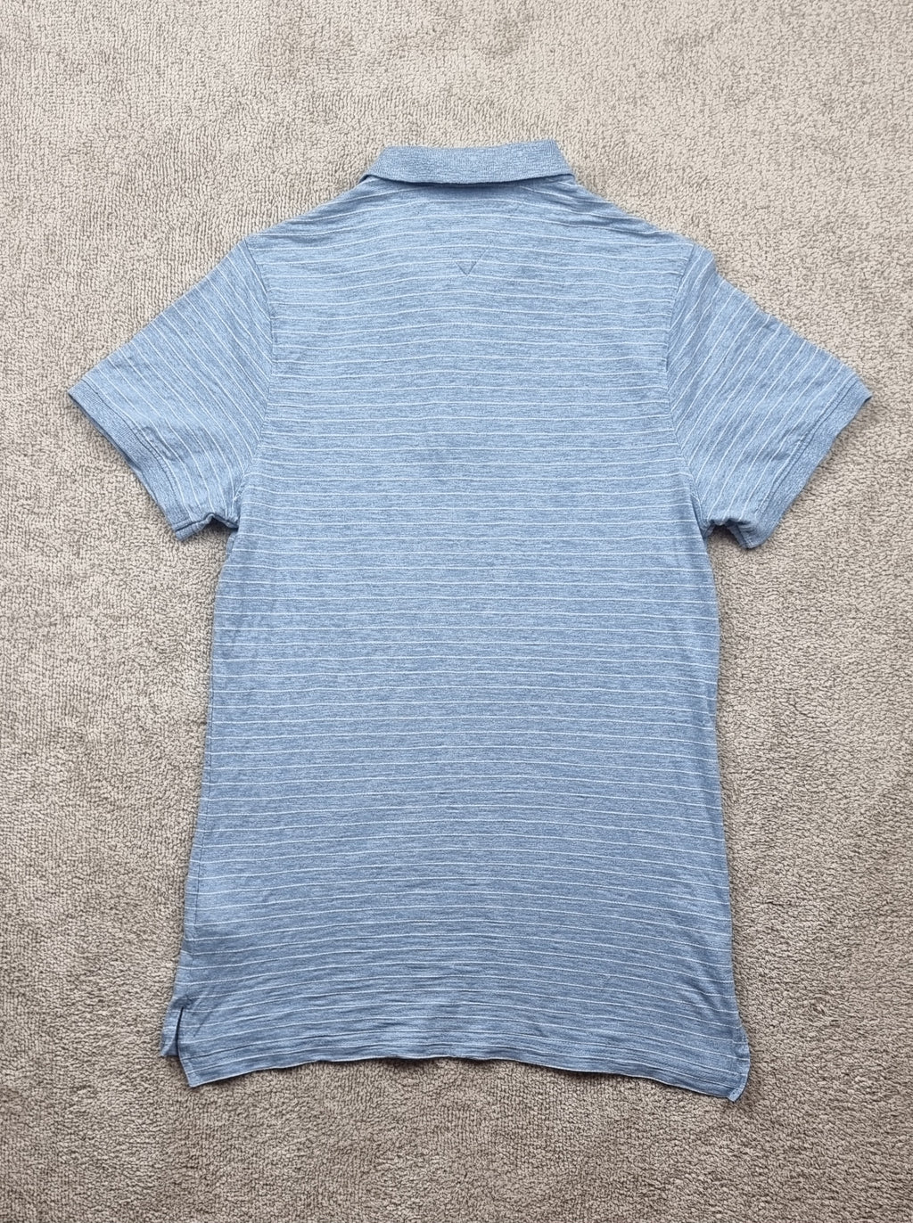 Polo Tommy Jeans azul jaspeado de rayas – Talla L