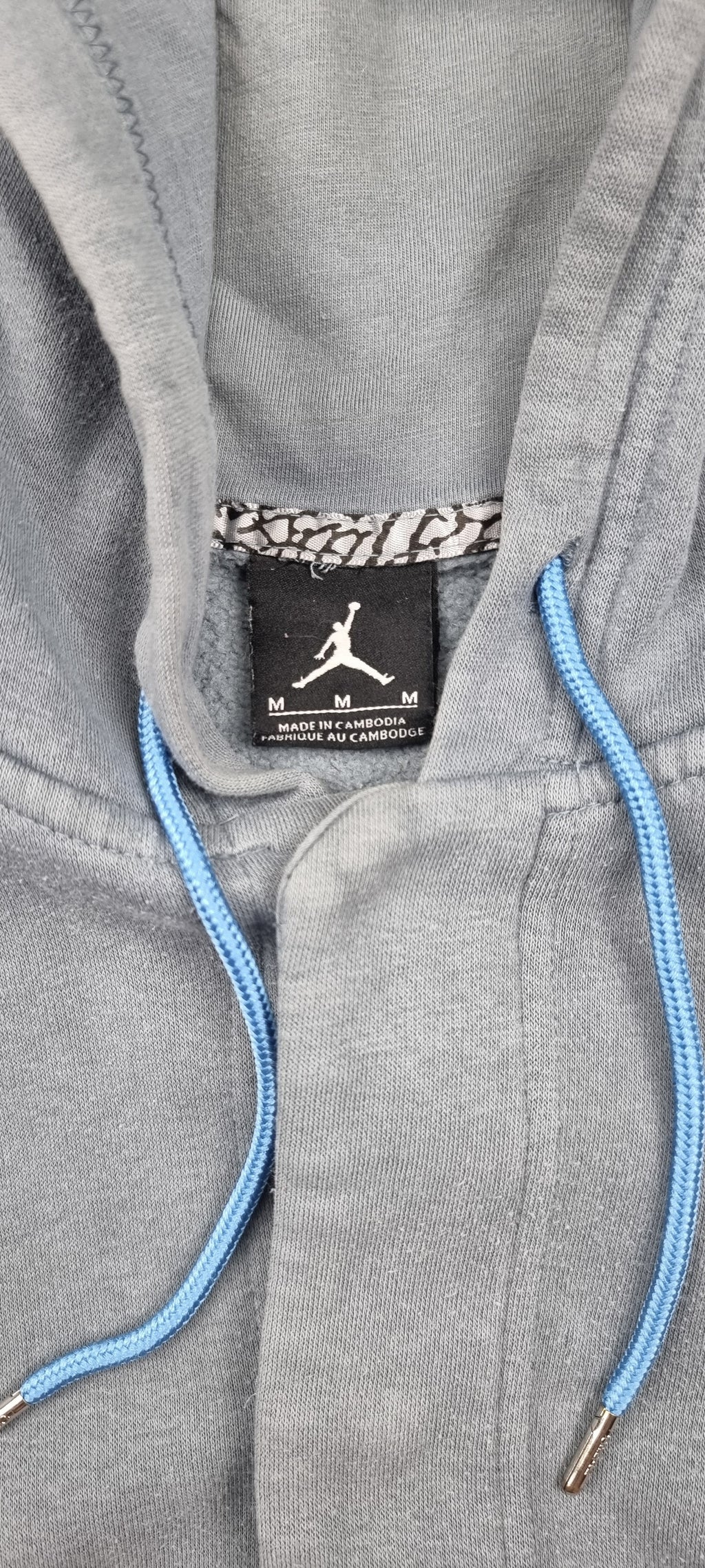 Sudadera Jordan con Capucha Gris y Azul talla M