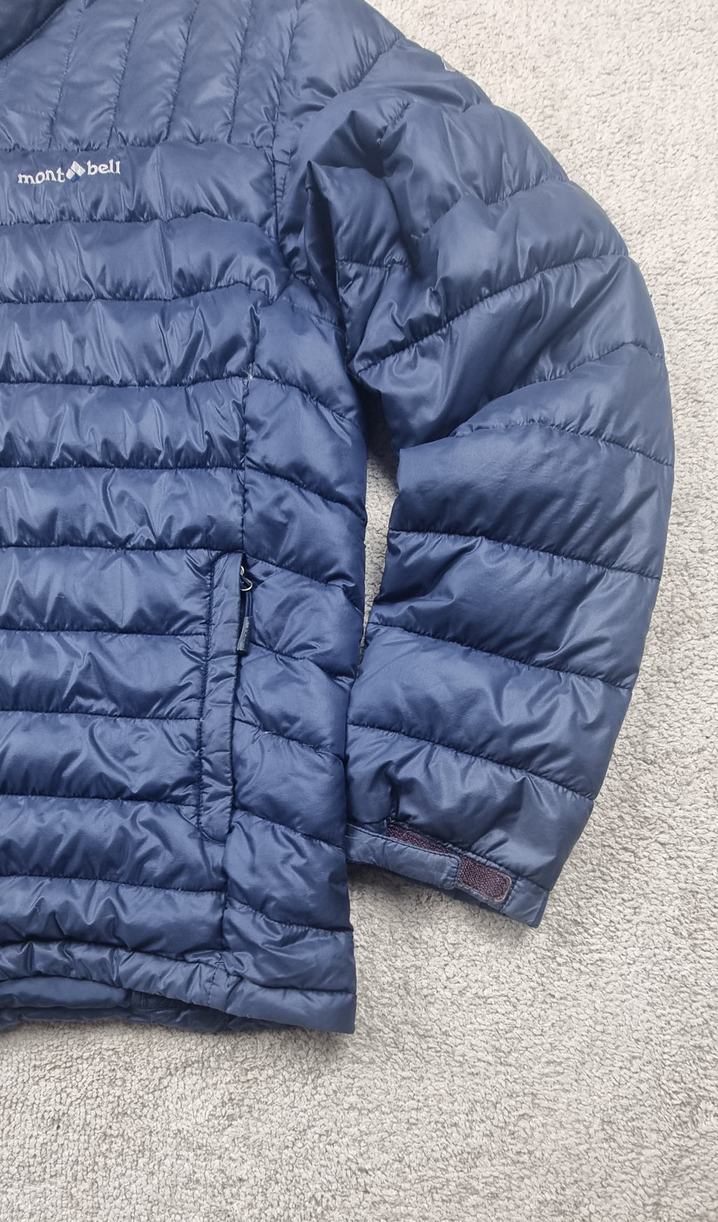 Chaqueta de plumas Mont-bell EX 800 azul marino – Talla L