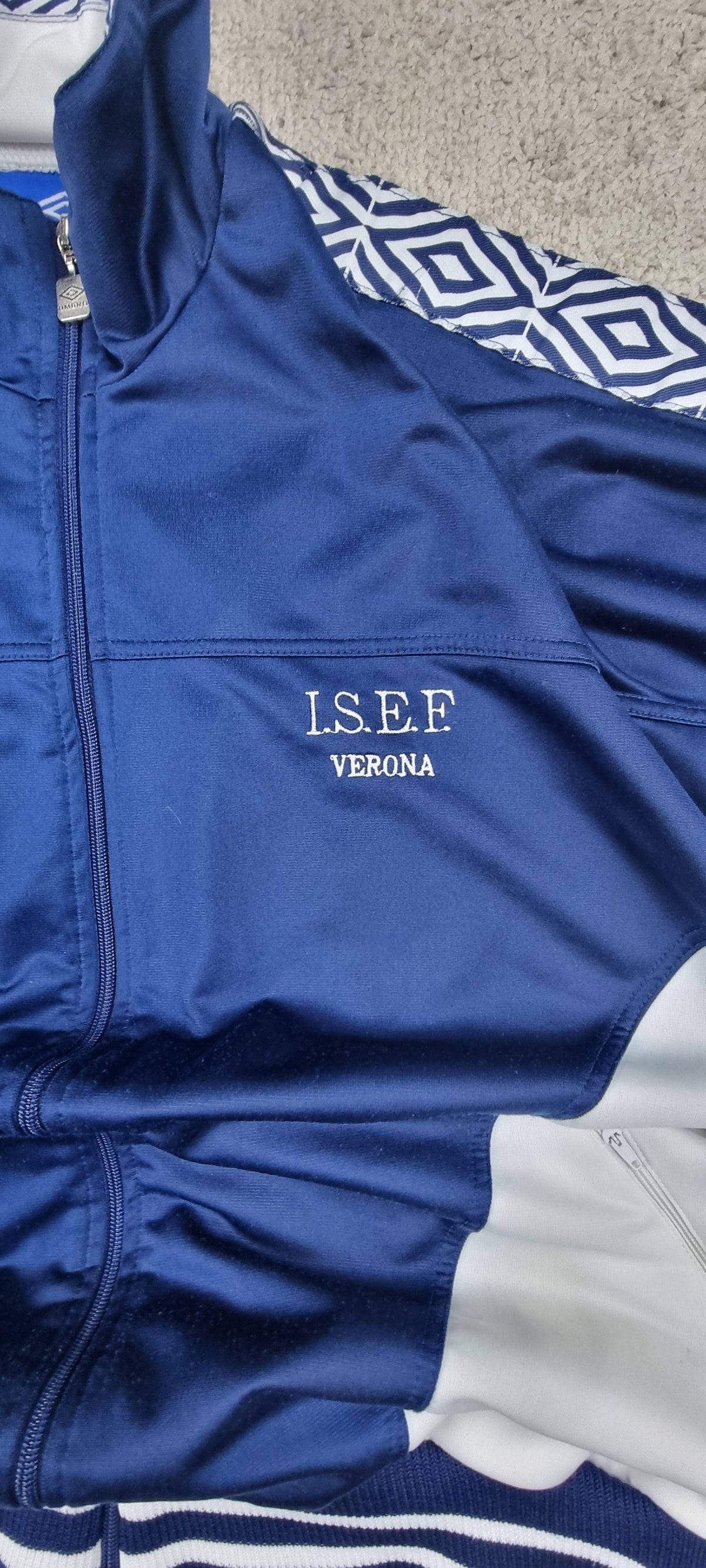 Chaqueta chándal Umbro L.S.E.F. Verona vintage azul marino talla L