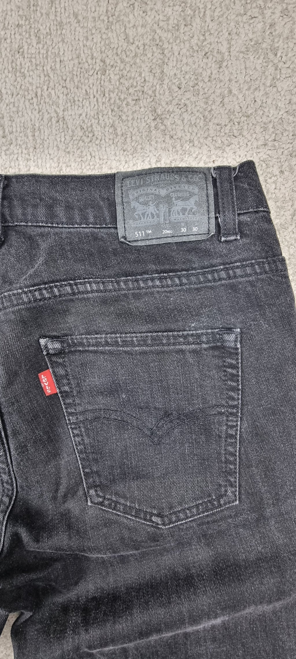 Levi's 511 Slim Jeans Negro/Gris W30 L30