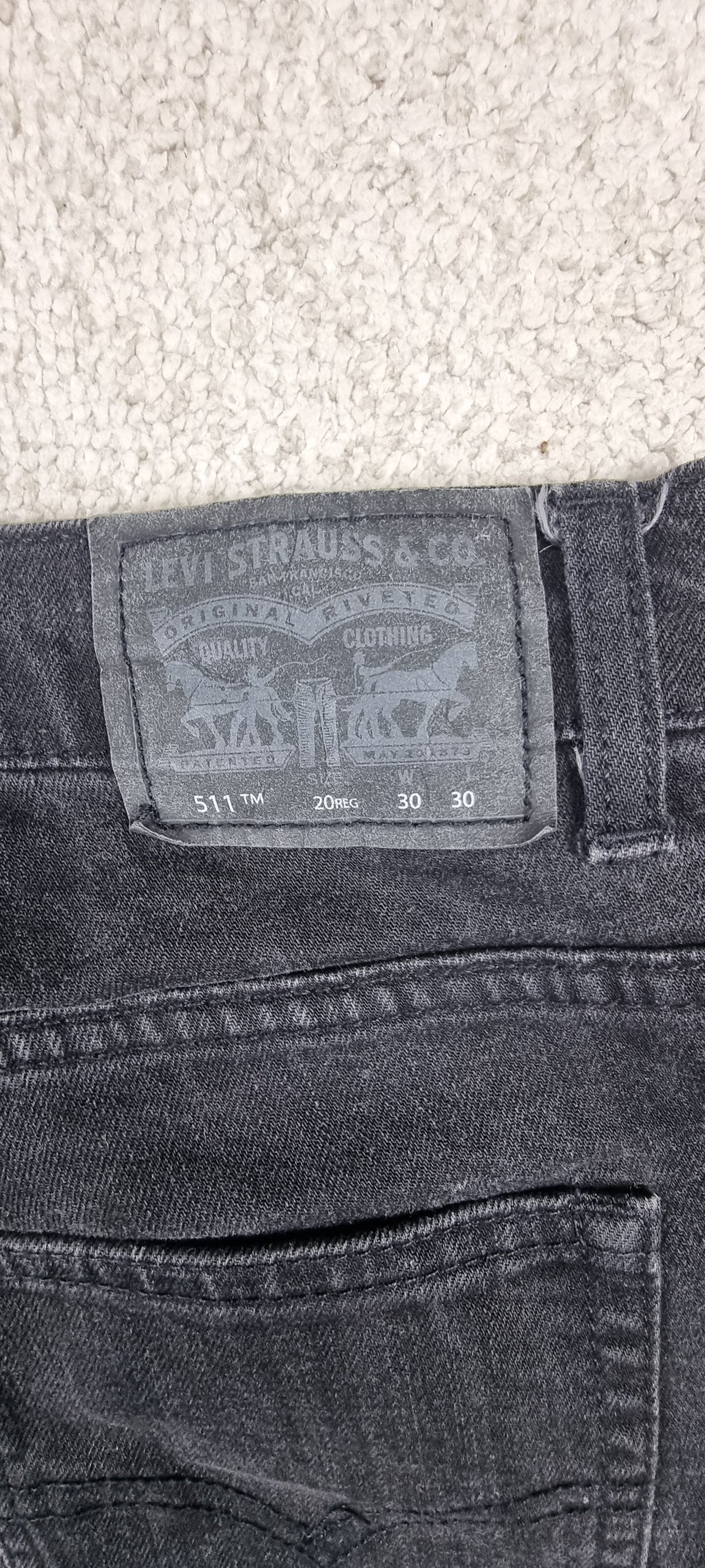 Levi's 511 Slim Jeans Negro/Gris W30 L30