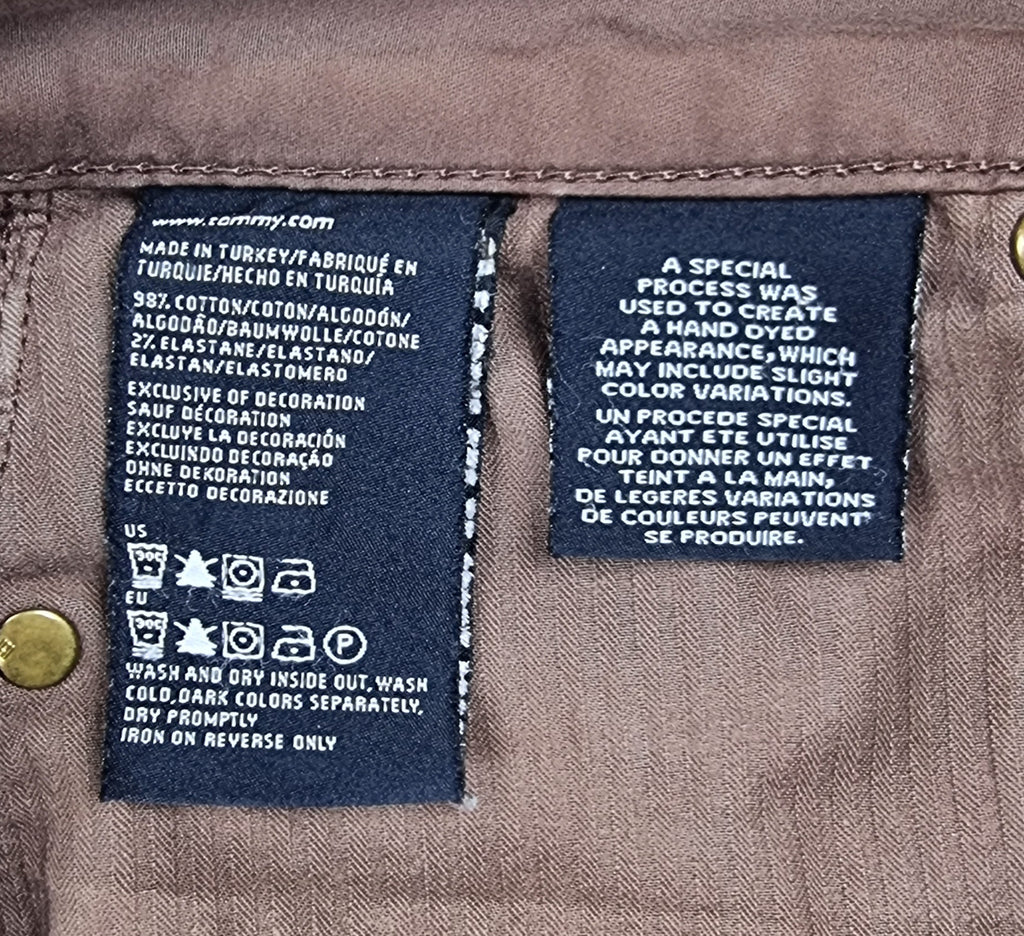 Pantalón Tommy Hilfiger Marrón Corte Recto – Talla XS