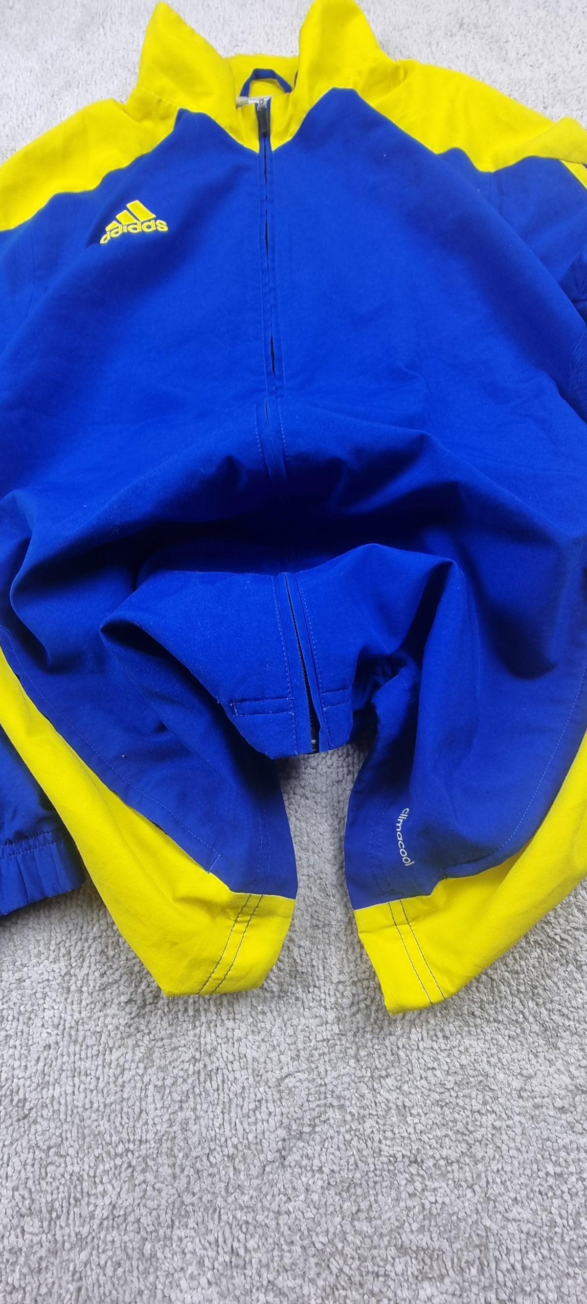 Chaqueta Adidas ClimaCool Azul y Amarilla Talla L