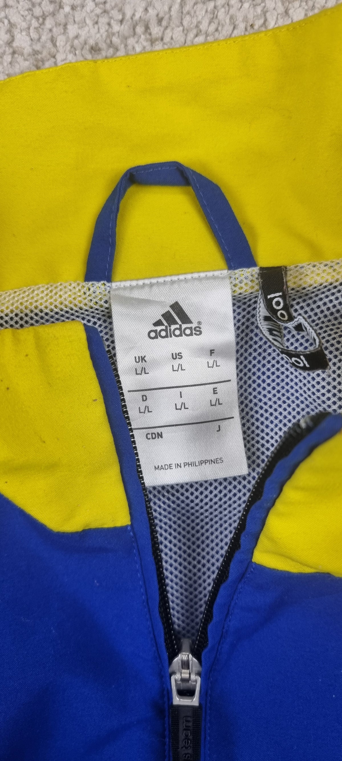 Chaqueta Adidas ClimaCool Azul y Amarilla Talla L
