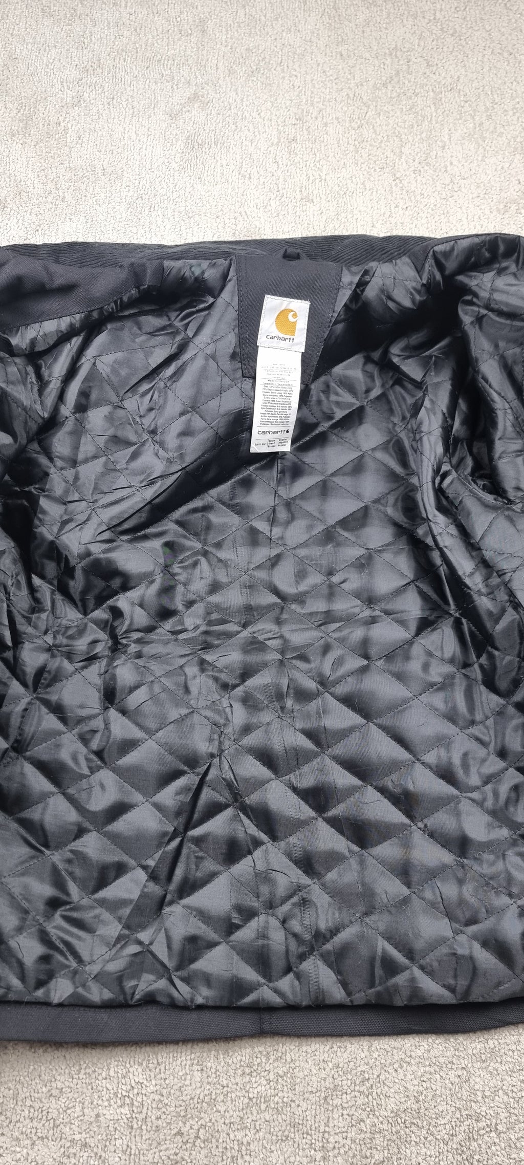 Chaqueta Carhartt Rework Detroit Made in USA Negra Talla L