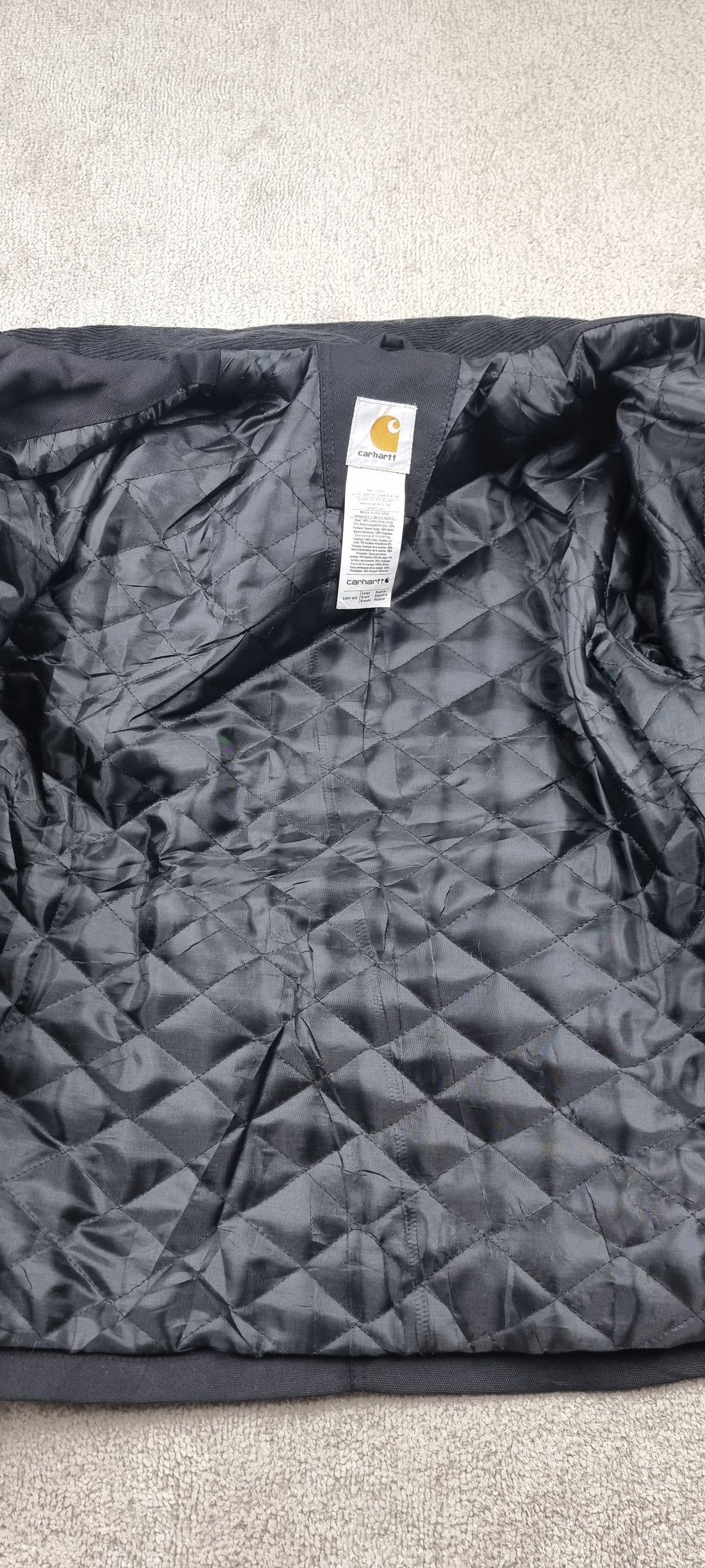 Chaqueta Carhartt Rework Detroit Made in USA Negra Talla L