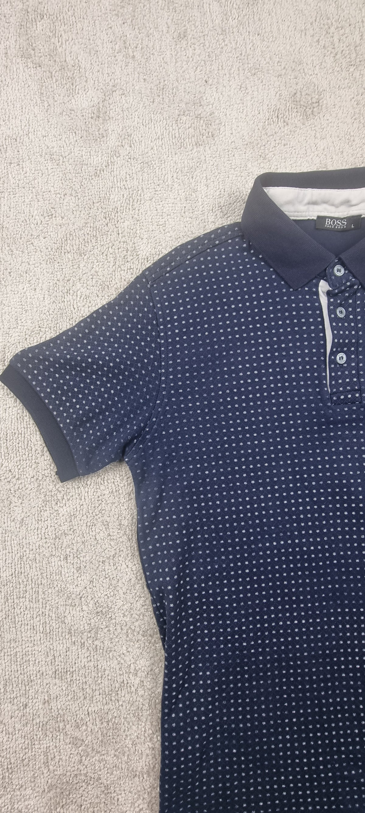 Polo BOSS Hugo Boss Azul Marino Estampado Talla L