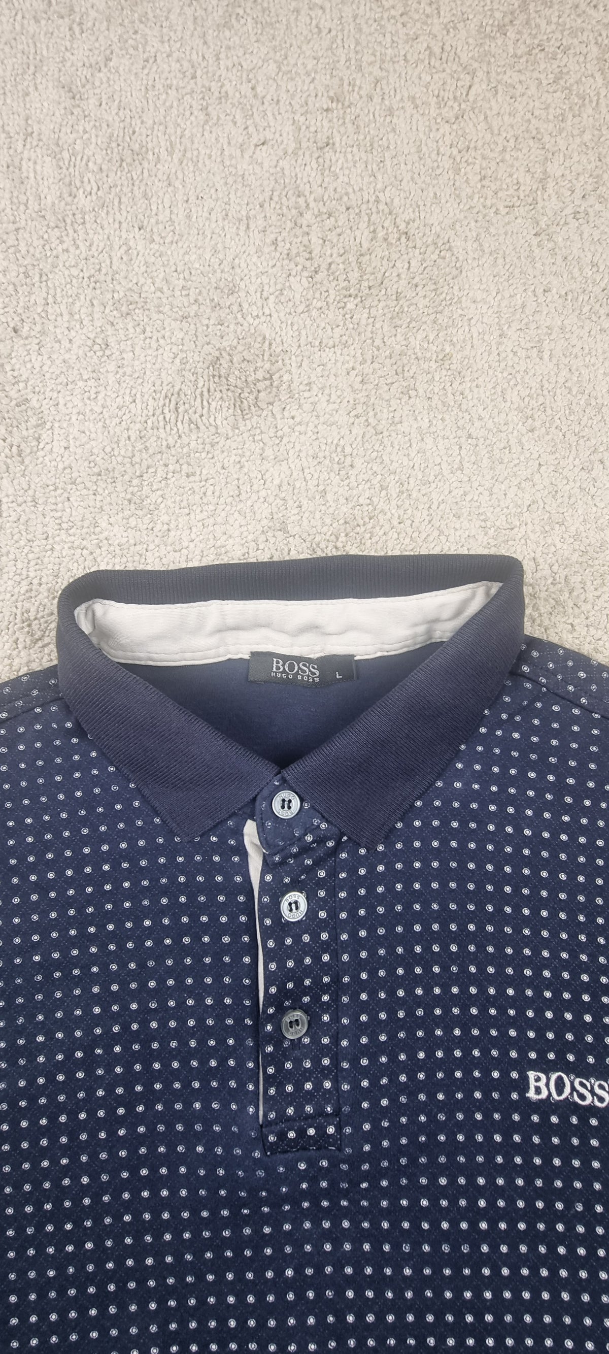 Polo BOSS Hugo Boss Azul Marino Estampado Talla L