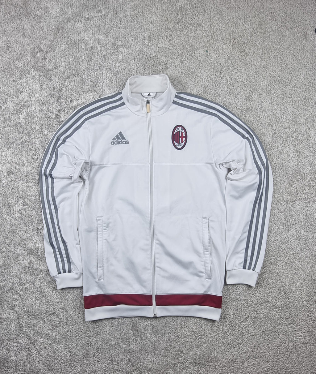 Adidas AC Milan Track Jacket Blanca Talla M/ Chaqueta Fútbol Vintage