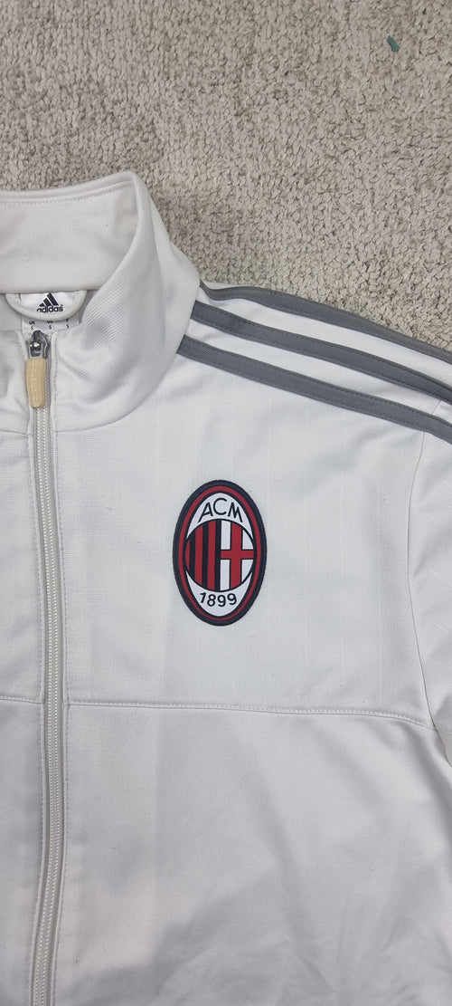 Adidas AC Milan Track Jacket Blanca Talla M/ Chaqueta Fútbol Vintage
