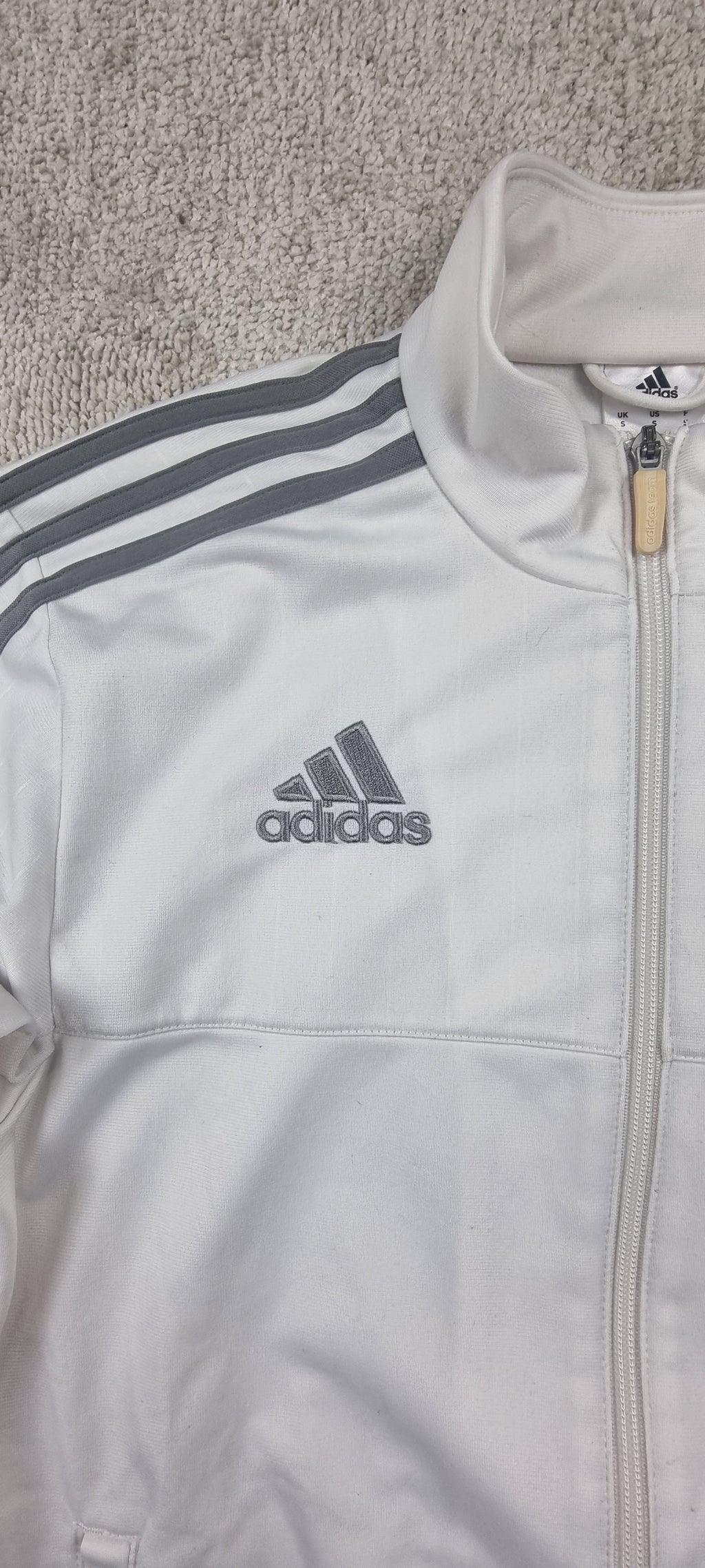 Adidas AC Milan Track Jacket Blanca Talla M/ Chaqueta Fútbol Vintage
