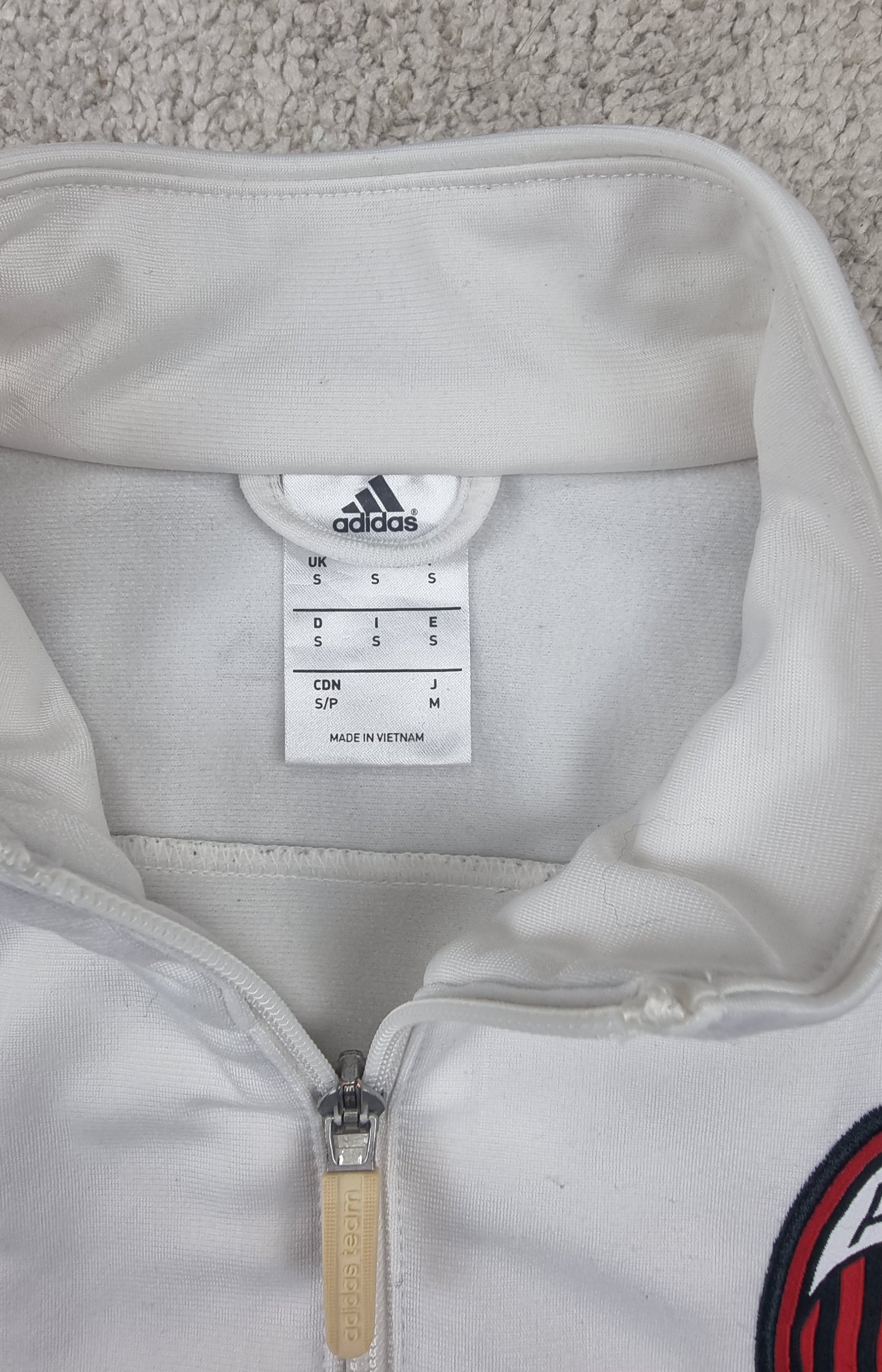 Adidas AC Milan Track Jacket Blanca Talla M/ Chaqueta Fútbol Vintage