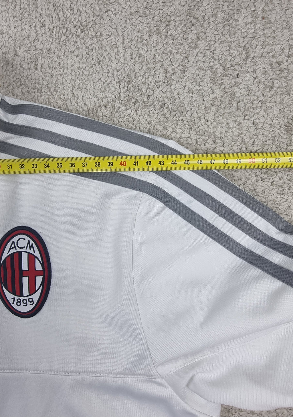 Adidas AC Milan Track Jacket Blanca Talla M/ Chaqueta Fútbol Vintage