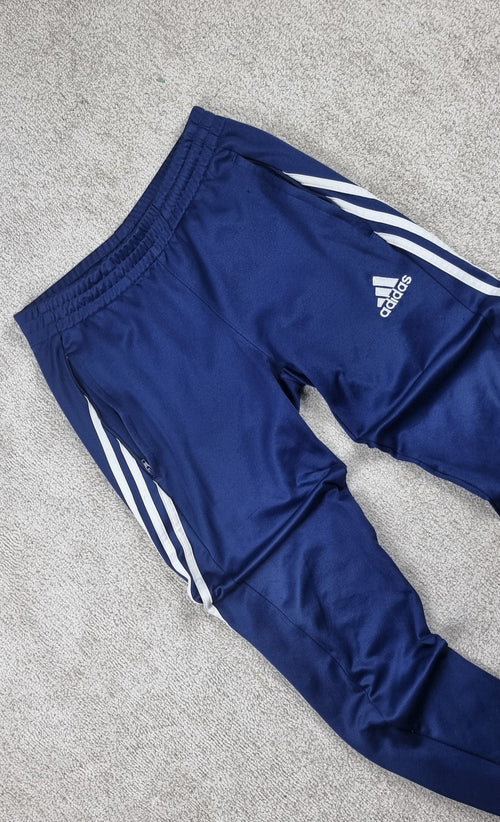 Adidas Pantalón Track Azul y Blanco Climalite XS