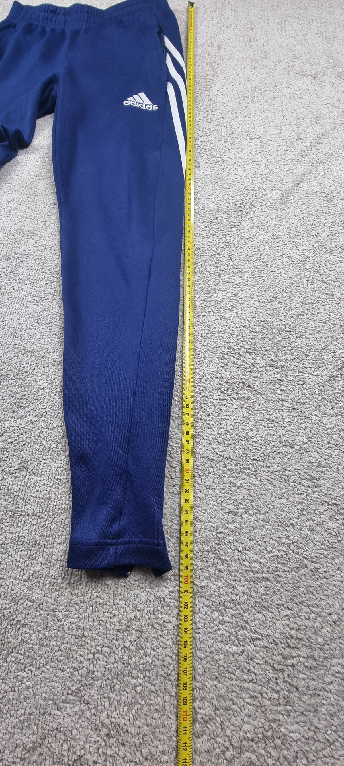 Adidas Pantalón Track Azul y Blanco Climalite XS