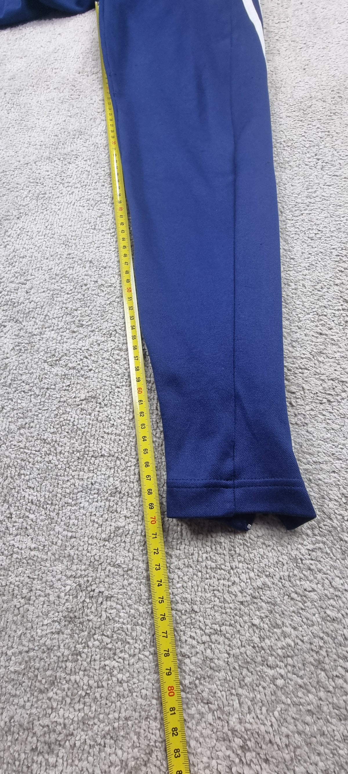Adidas Pantalón Track Azul y Blanco Climalite XS