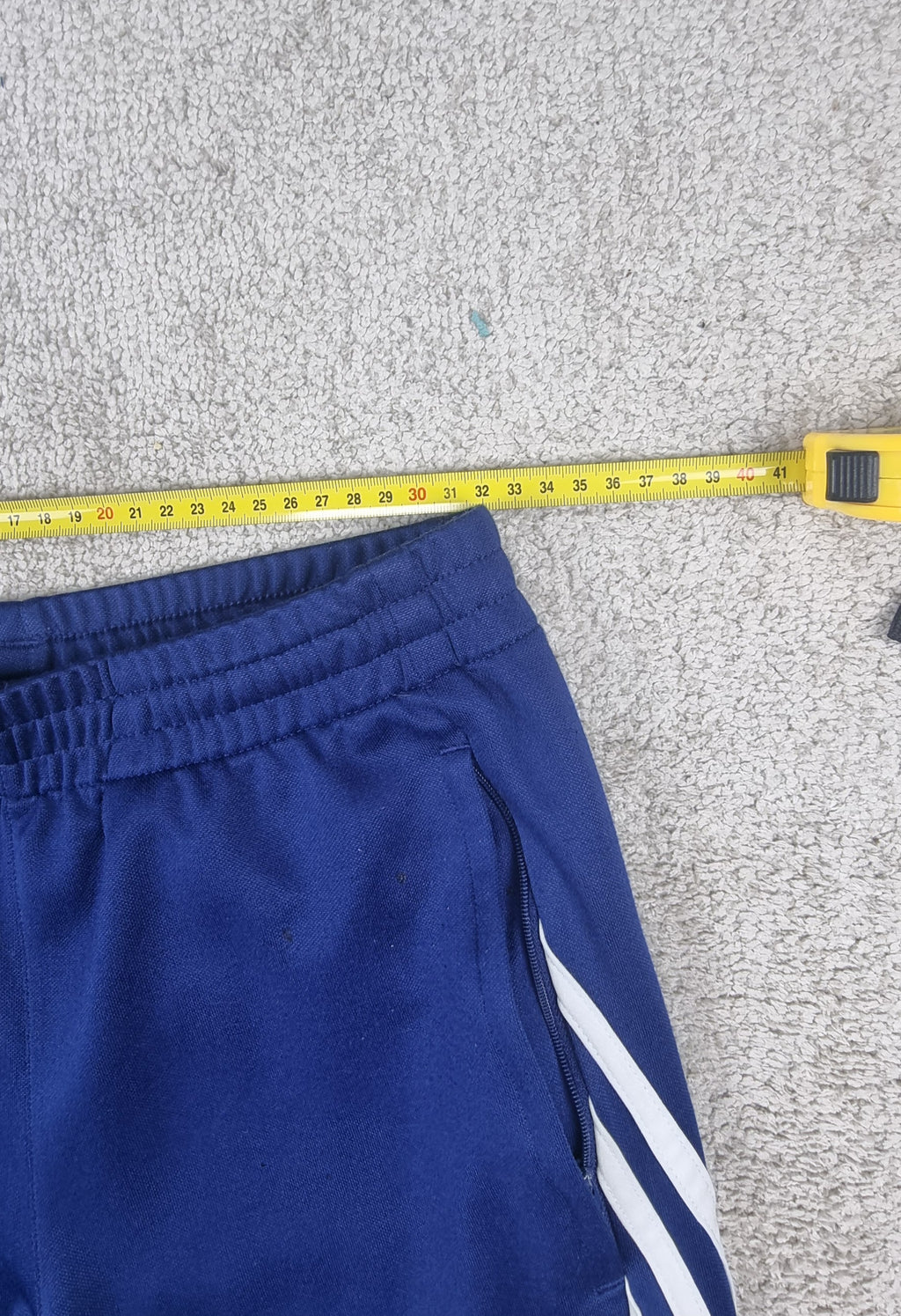Adidas Pantalón Track Azul y Blanco Climalite XS