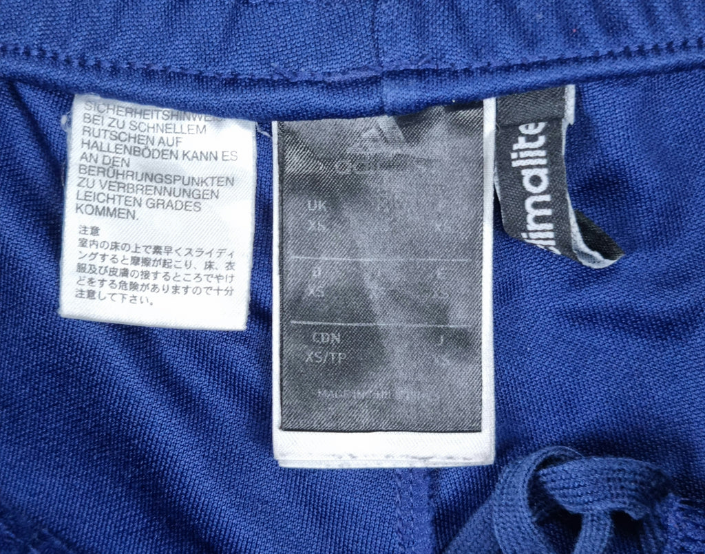 Adidas Pantalón Track Azul y Blanco Climalite XS