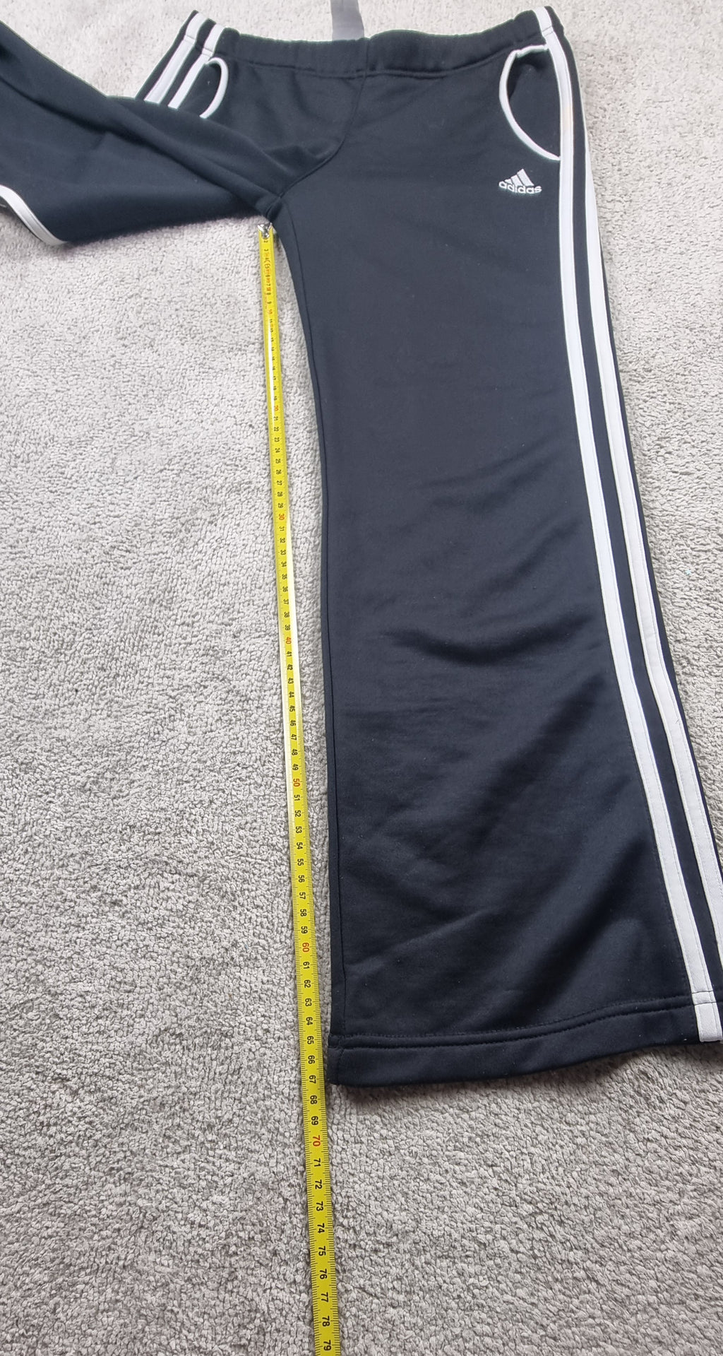 Adidas Pantalón Track Negro y Blanco Talla L