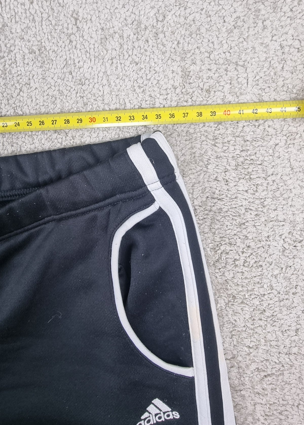 Adidas Pantalón Track Negro y Blanco Talla L