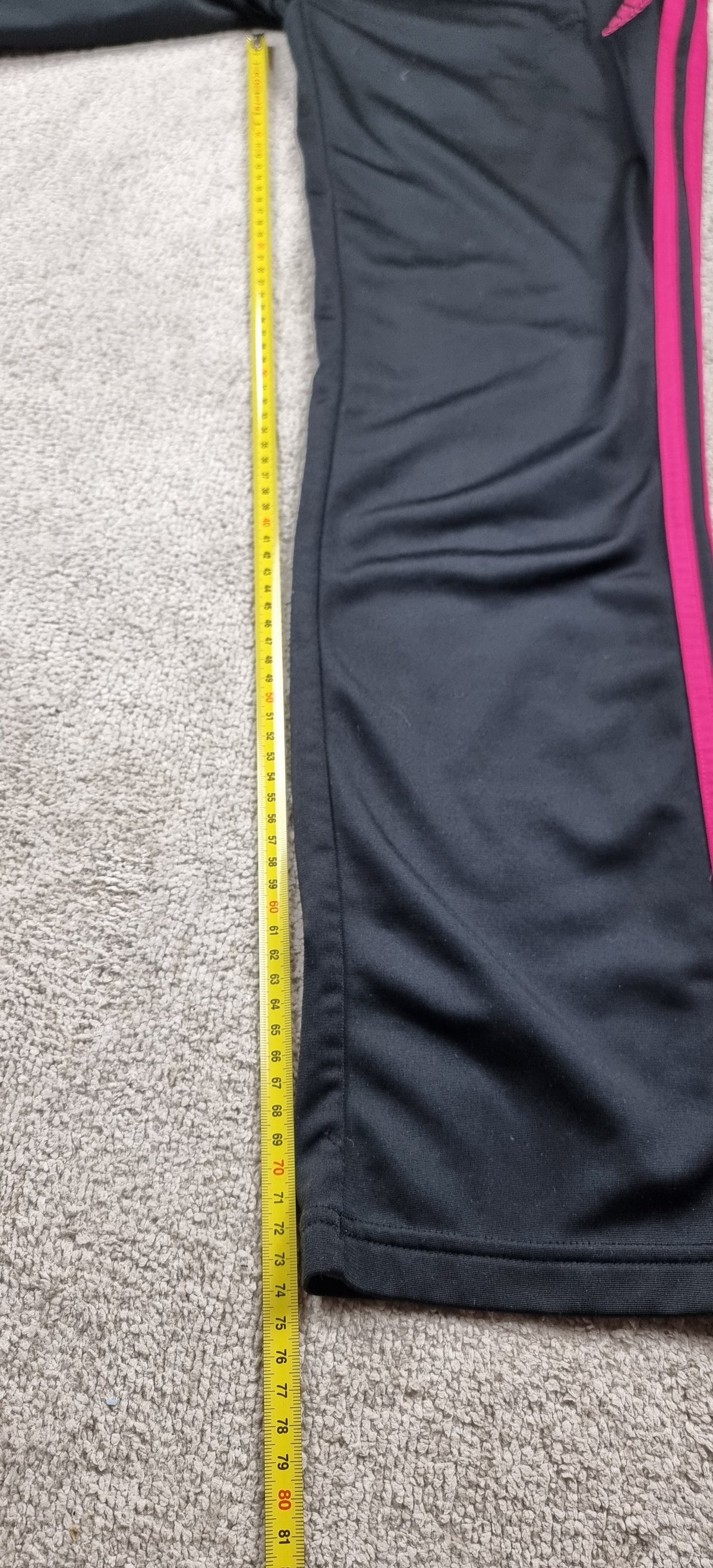 Adidas Pantalón Track Negro y Rosa Talla S