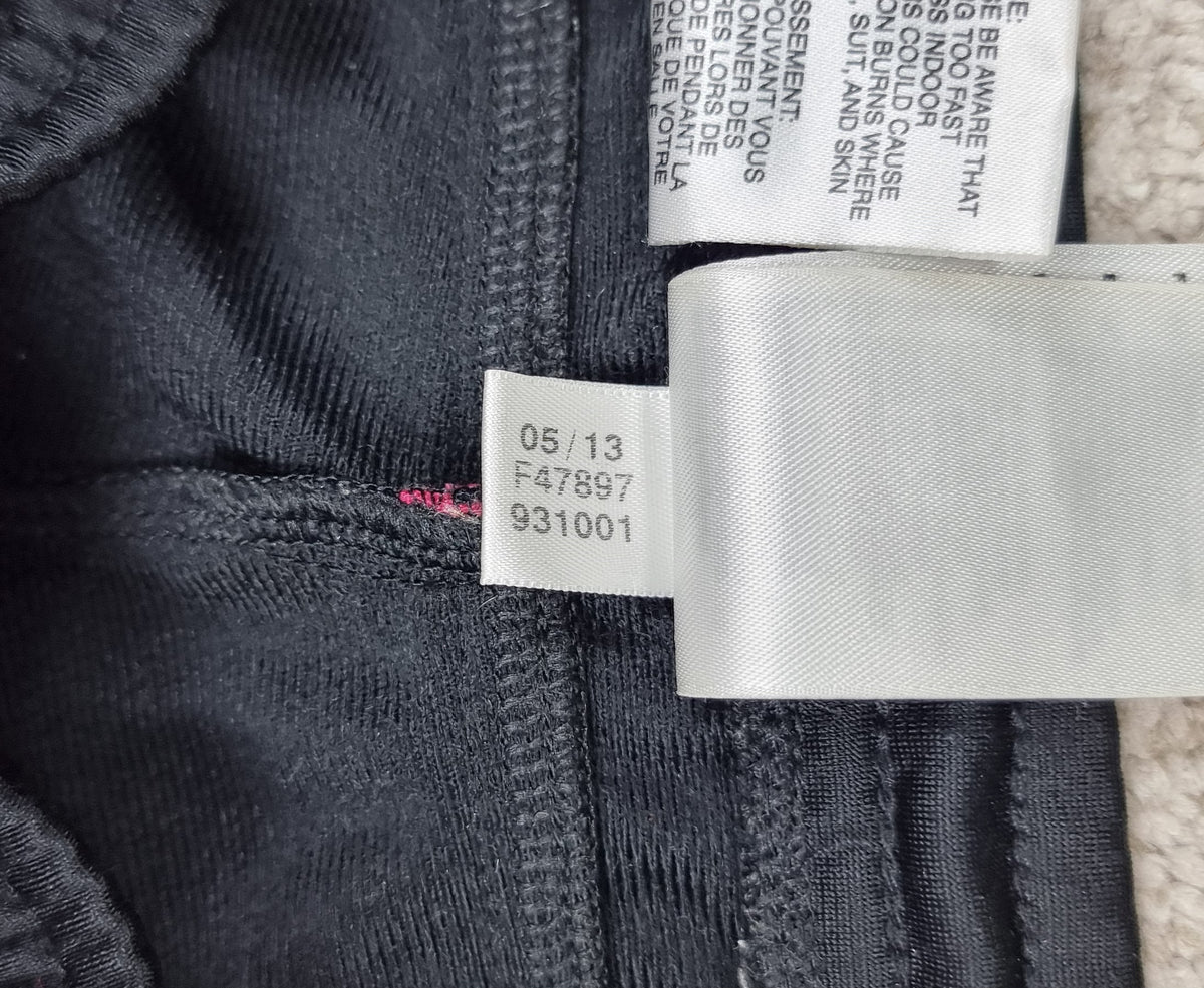 Adidas Pantalón Track Negro y Rosa Talla S