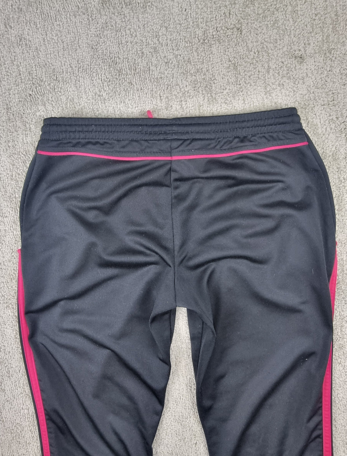 Adidas Pantalón Track Negro y Rosa Talla S
