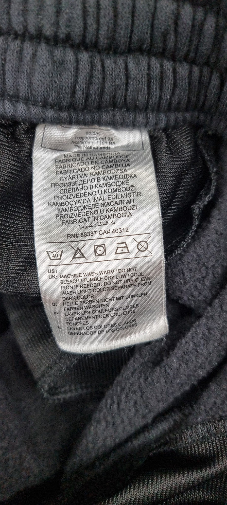 Adidas Pantalón Cargo Jogger Negro Talla S