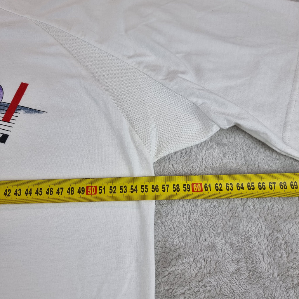 Polo Adidas Tennis Vintage 80s/90s Trefoil  Blanco Talla L/XL