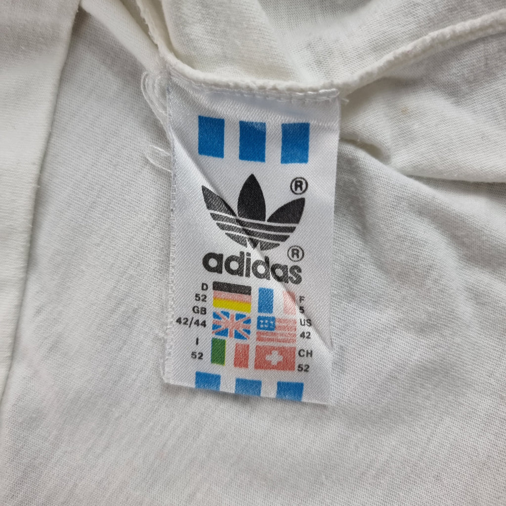 Polo Adidas Tennis Vintage 80s/90s Trefoil  Blanco Talla L/XL
