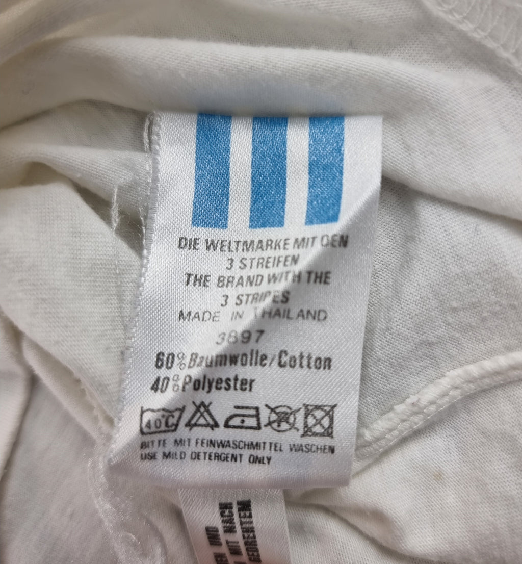 Polo Adidas Tennis Vintage 80s/90s Trefoil  Blanco Talla L/XL
