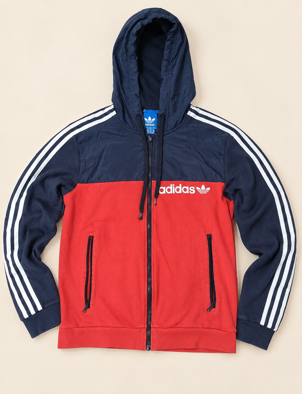Adidas Originals Chaqueta Track Roja y Azul con Capucha