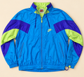Cortavientos Nike Vintage 90s Color Block Azul, Morado y Verde – Talla M