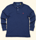 Polo Ralph Lauren Classic Fit azul marino manga larga – Talla M (10-12)