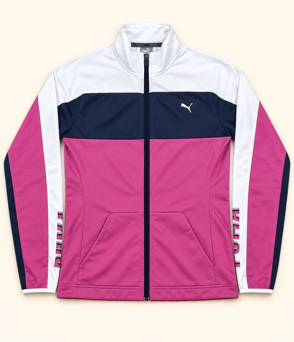 Puma Track Jacket Rosa Azul Blanco Talla XL