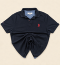 U.S. Polo Assn. Polo Negro Logo Rojo Talla M