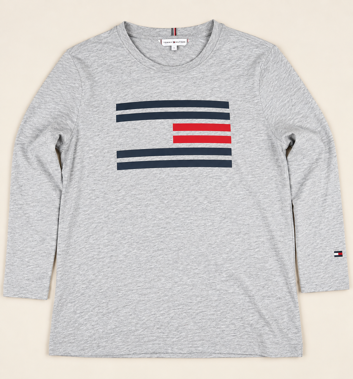 Tommy Hilfiger Camiseta Manga Larga Gris talla M