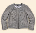 Chaqueta Biker de Piel Gris B.C. Talla 44