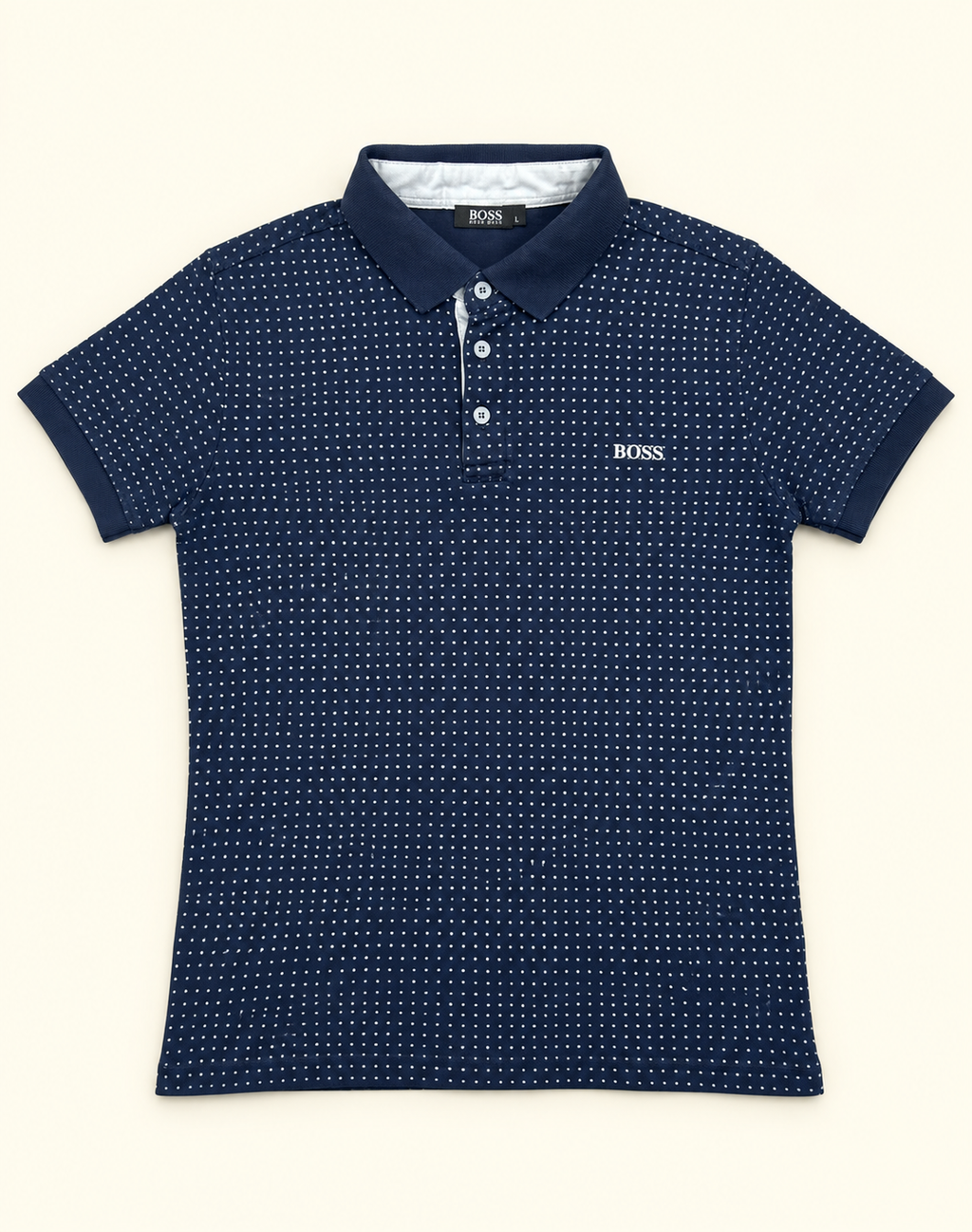 Polo BOSS Hugo Boss Azul Marino Estampado Talla L
