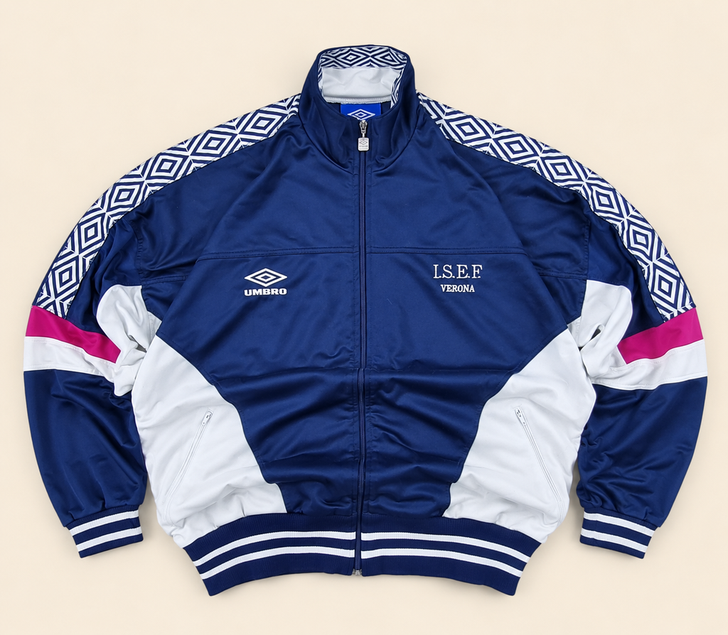 Chaqueta chándal Umbro L.S.E.F. Verona vintage azul marino talla L