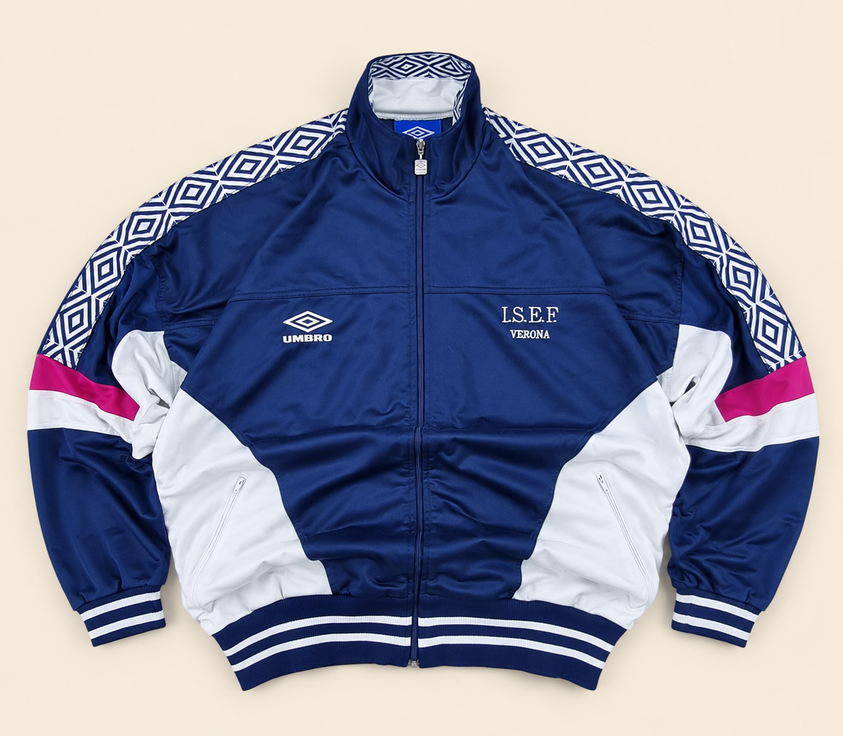 Chaqueta chándal Umbro L.S.E.F. Verona vintage azul marino talla L