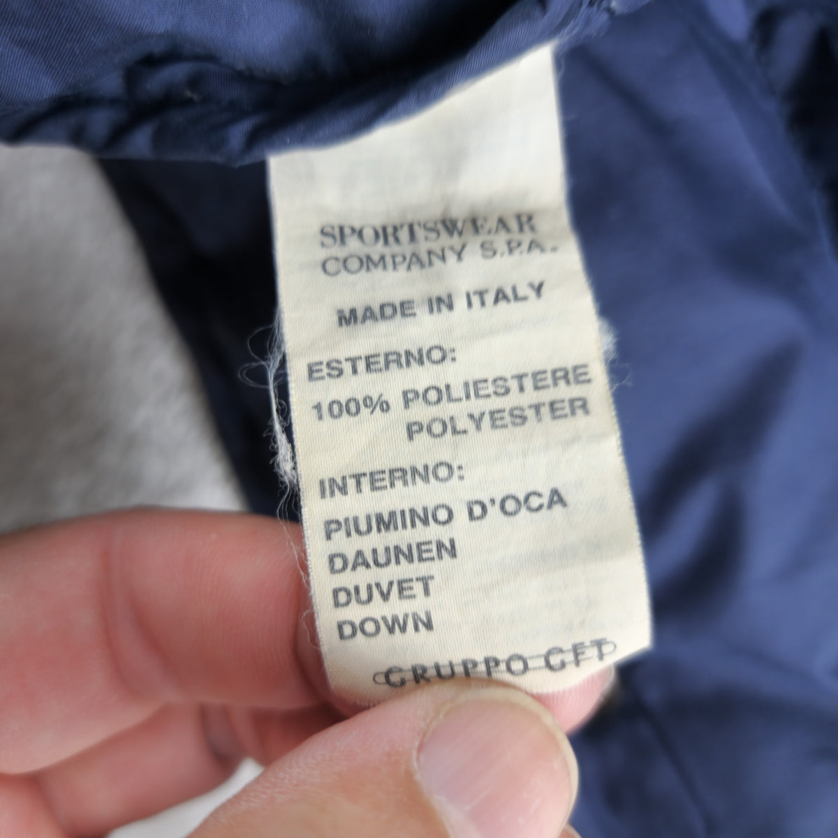 Stone Island Goose Down Liner Vintage Azul Marino Talla M
