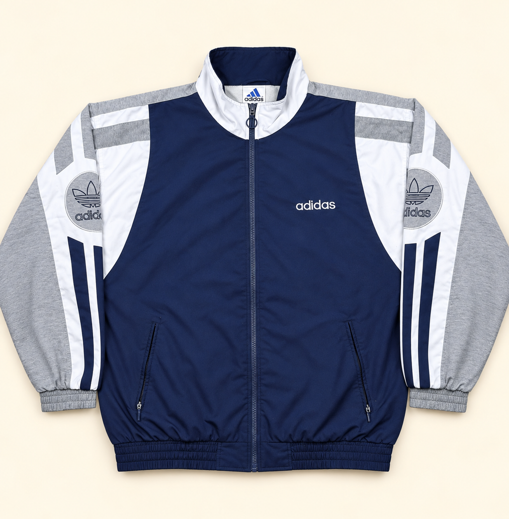 Adidas Vintage Track Jacket Azul Gris