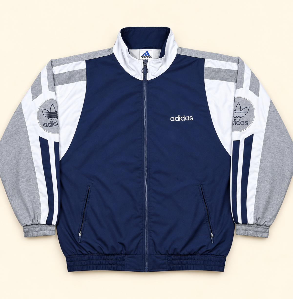 Adidas Vintage Track Jacket Azul Gris