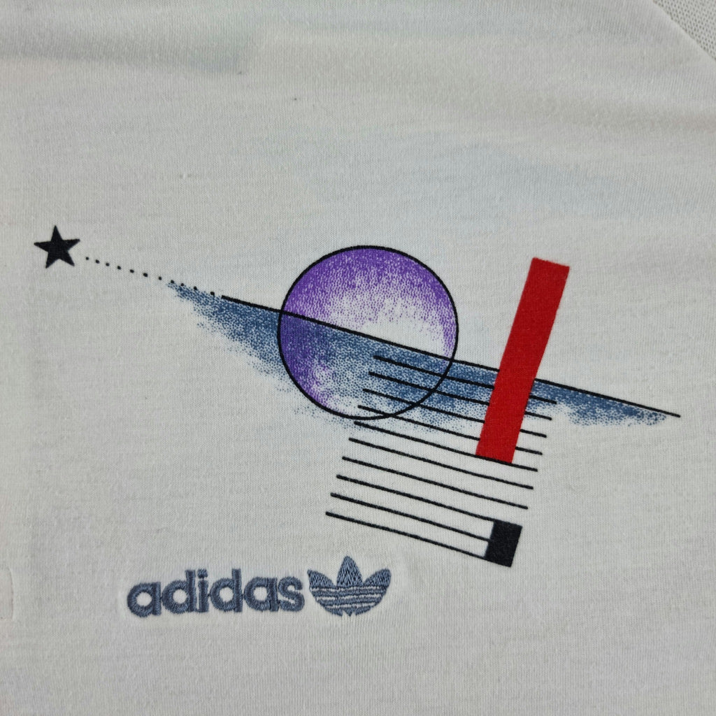 Polo Adidas Tennis Vintage 80s/90s Trefoil  Blanco Talla L/XL