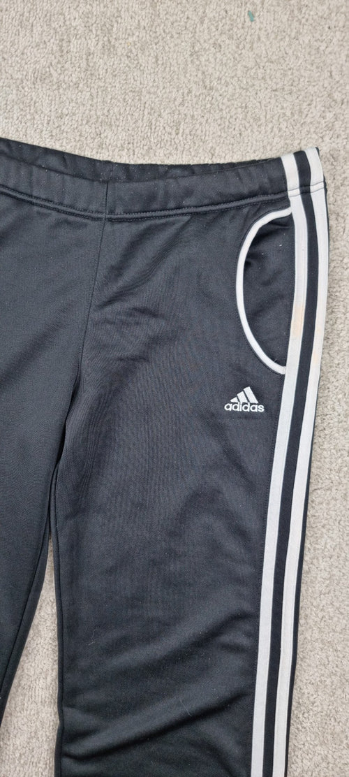 Adidas Pantalón Track Negro y Blanco Talla L