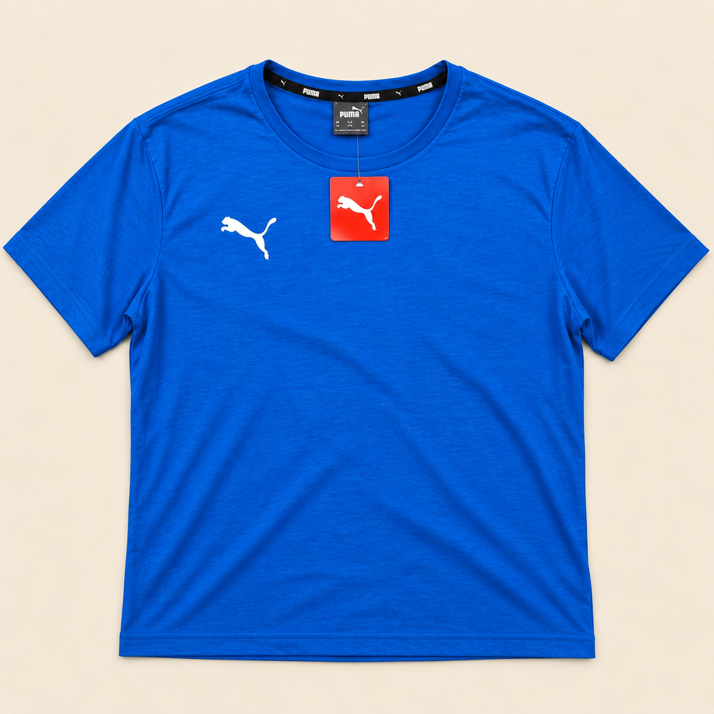 Puma Camiseta Azul Nueva Logo Bordado Talla M