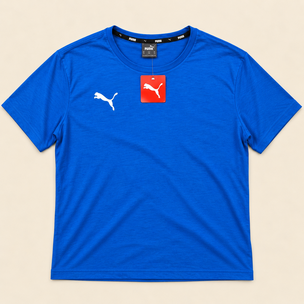 Puma Camiseta Azul Nueva Logo Bordado Talla M